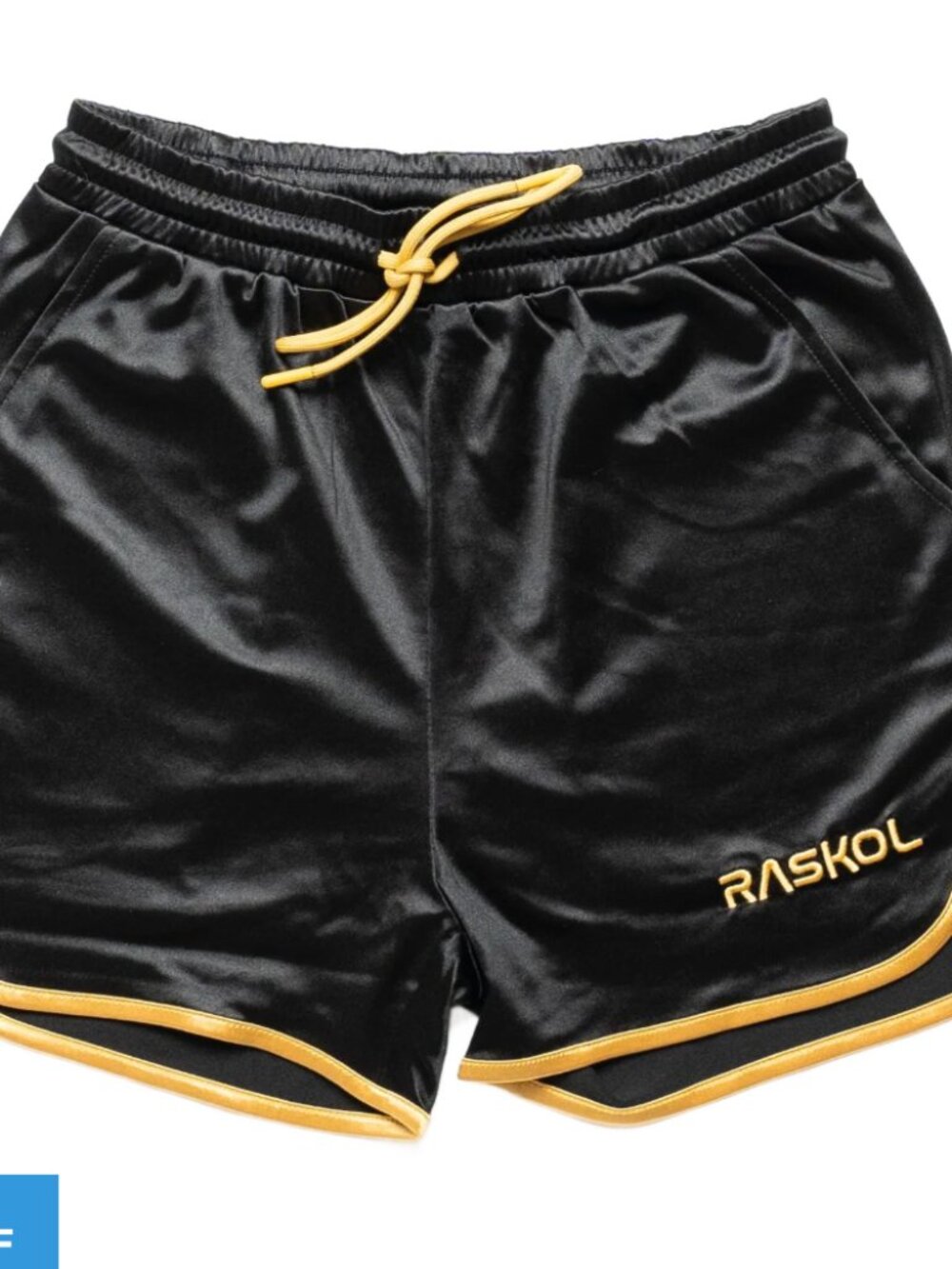 Raskol Black and Gold Silk Shorts Limited Edition
